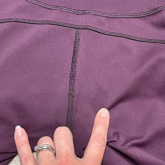 Lululemon In Movement Leggings Womens 2 Burgundy Purple 7/8 Everlux 25" LW5ANXS - Picture 8 of 12